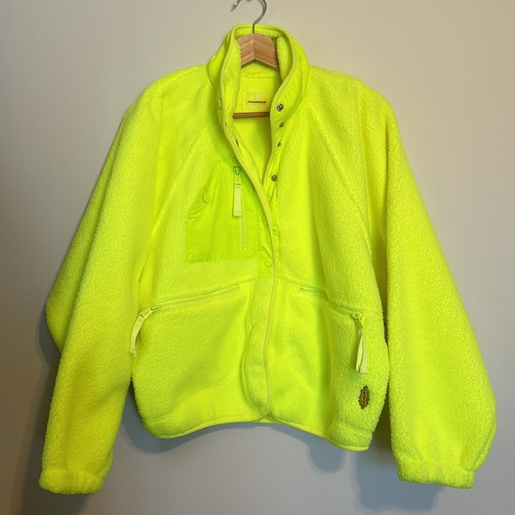 New FREE PEOPLE Hit the Slopes Jacket in Highlighter S - Picture 2 of 5